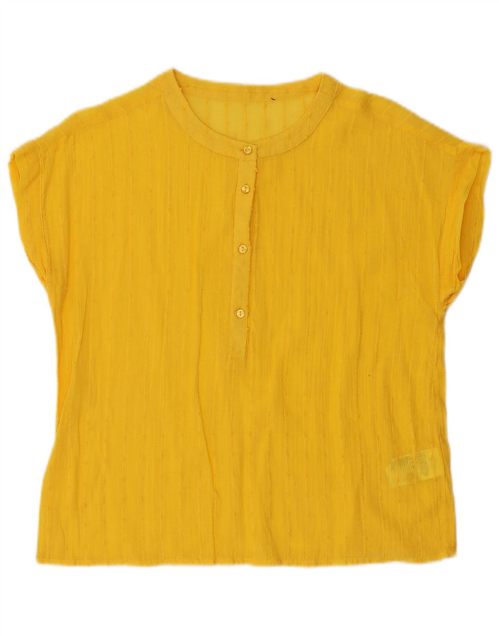 Top camicetta da donna OVS UK 16 grande cotone giallo