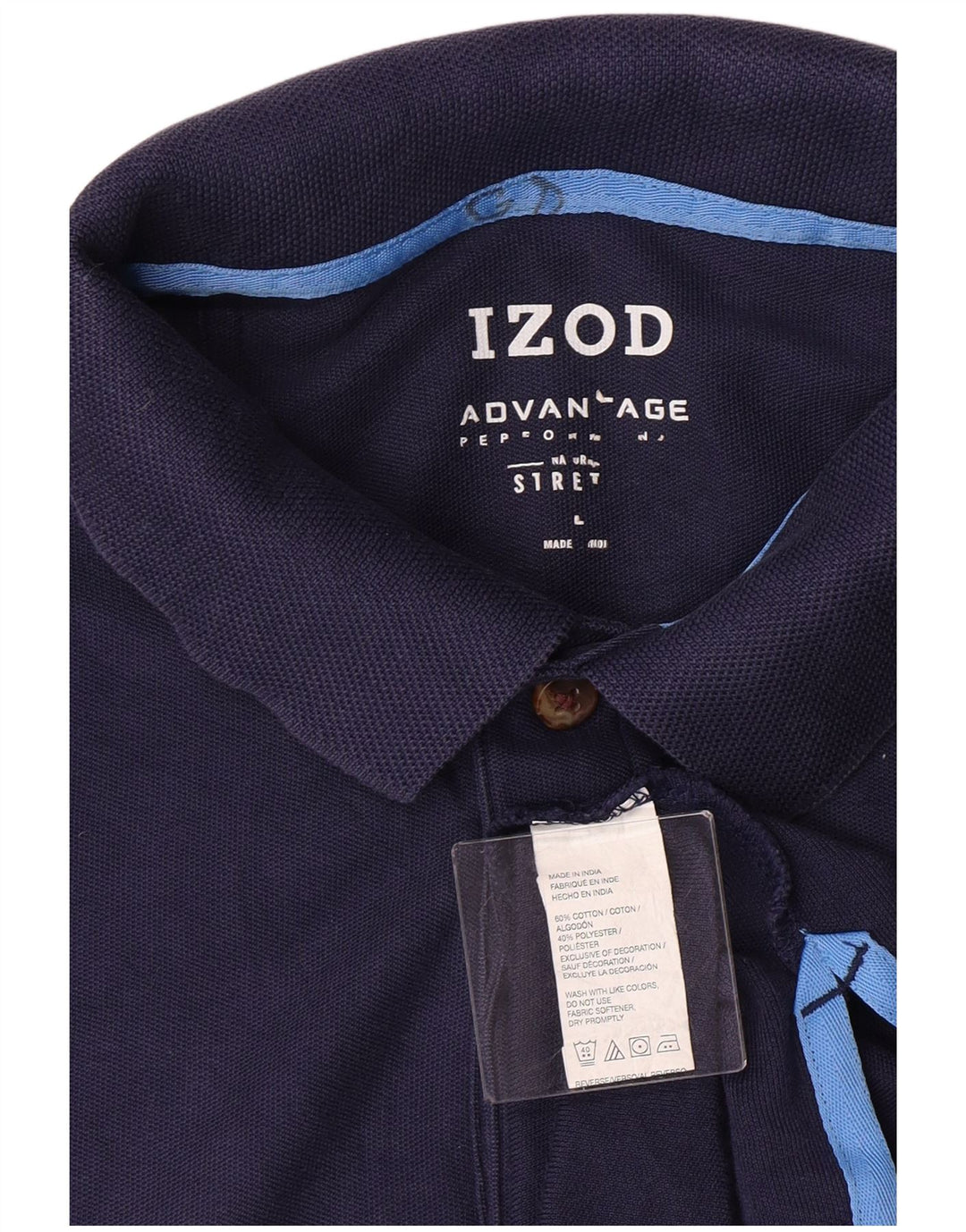 Polo da uomo Izod grande in cotone blu navy