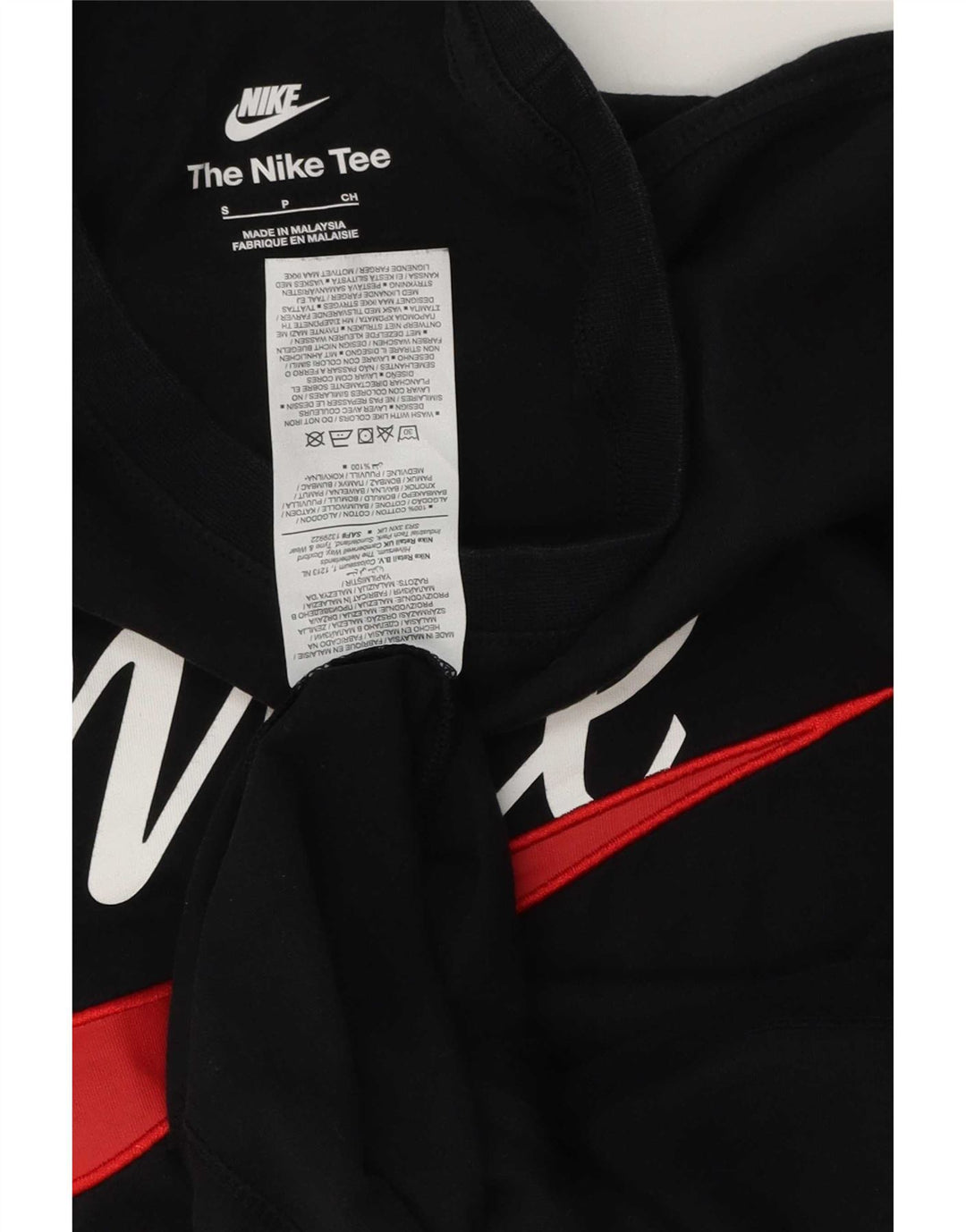 T-shirt grafica da uomo Nike Top Small in cotone nero
