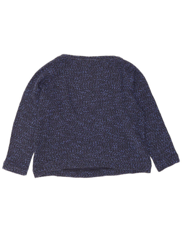 Maglione maglione oversize con scollo a barca da donna Cos UK 16 Grande blu navy screziato