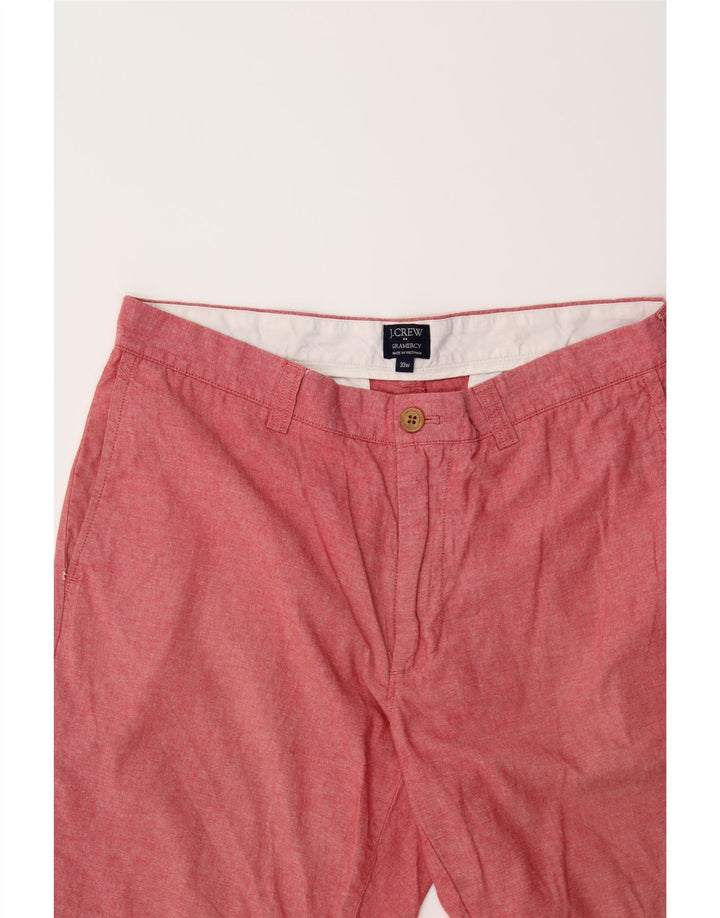 J. CREW Mens Gramercy Chino Shorts W33 Medium Red Cotton Vintage J. Crew and Second-Hand J. Crew from Messina Hembry 