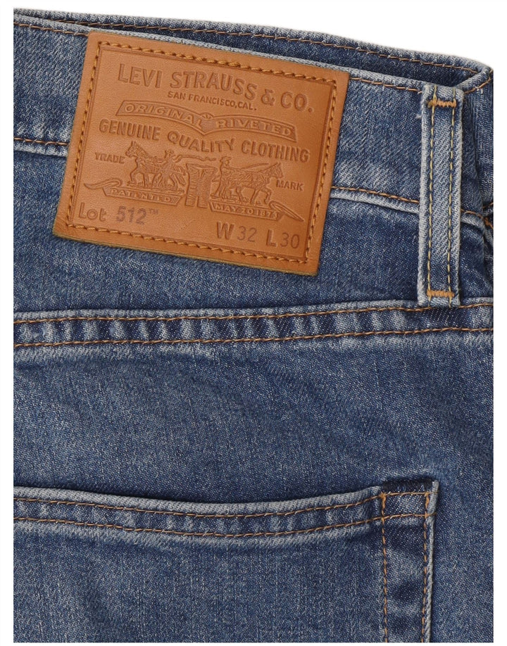 Jeans slim da uomo Levi's W32 L30 cotone blu