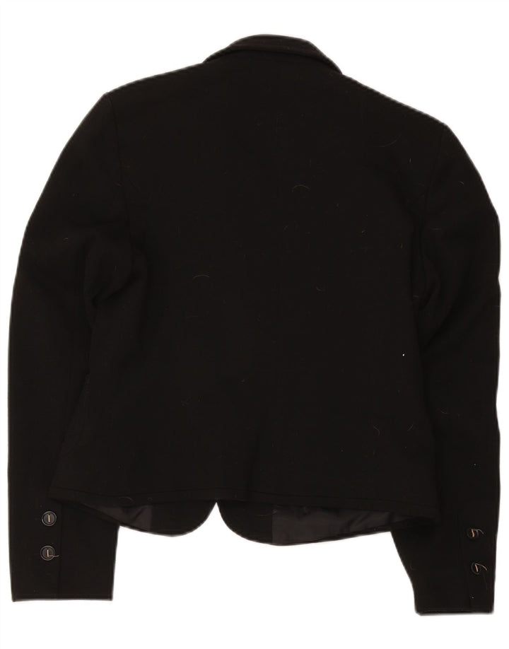 Giacca blazer a 2 bottoni Marks & Spencer da donna UK 12 poliestere nero medio