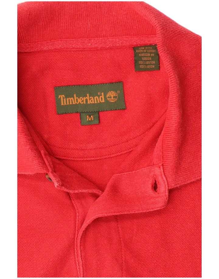 Polo da uomo Timberland in cotone rosso medio