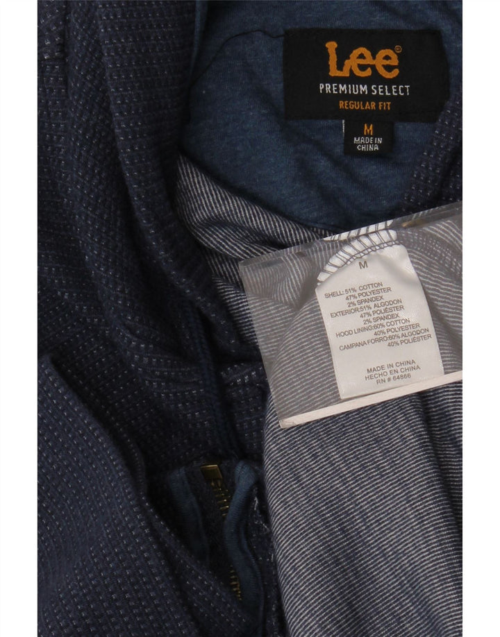 Maglione con cappuccio e cerniera LEE da uomo, vestibilità regolare, in cotone maculato blu navy medio