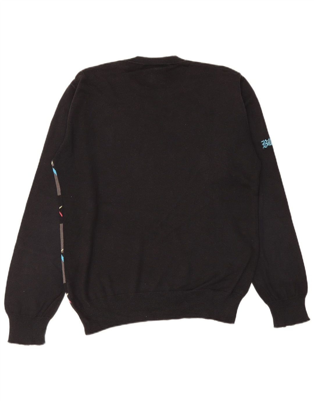 BILLABONG Maglione girocollo da uomo piccolo in cotone nero a rombi/diamante
