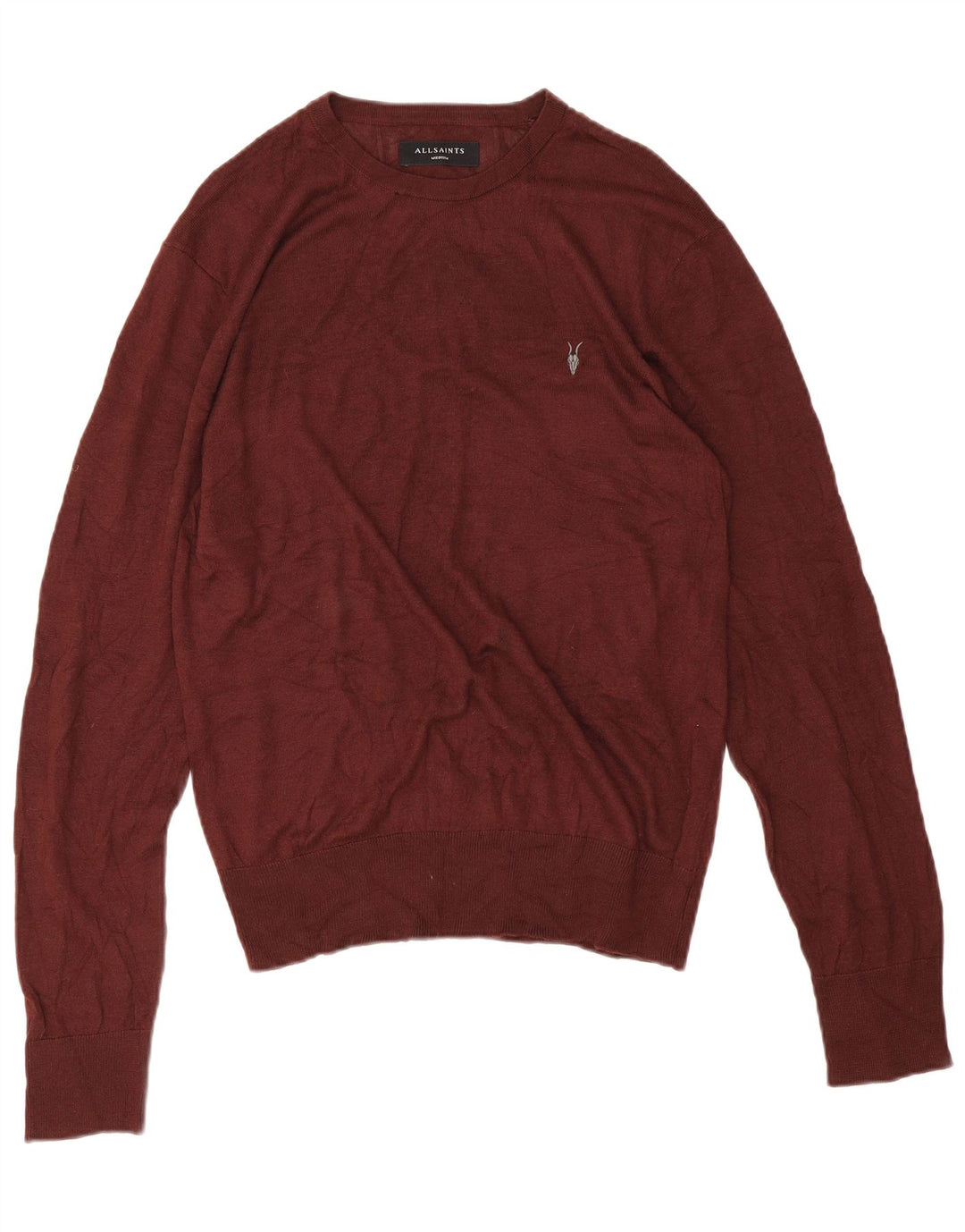 Maglione maglione con scollo a barca da uomo All Saints Marrone medio
