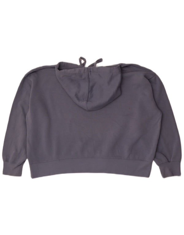 Maglione oversize con cappuccio da donna Zara UK 10 piccolo poliestere blu