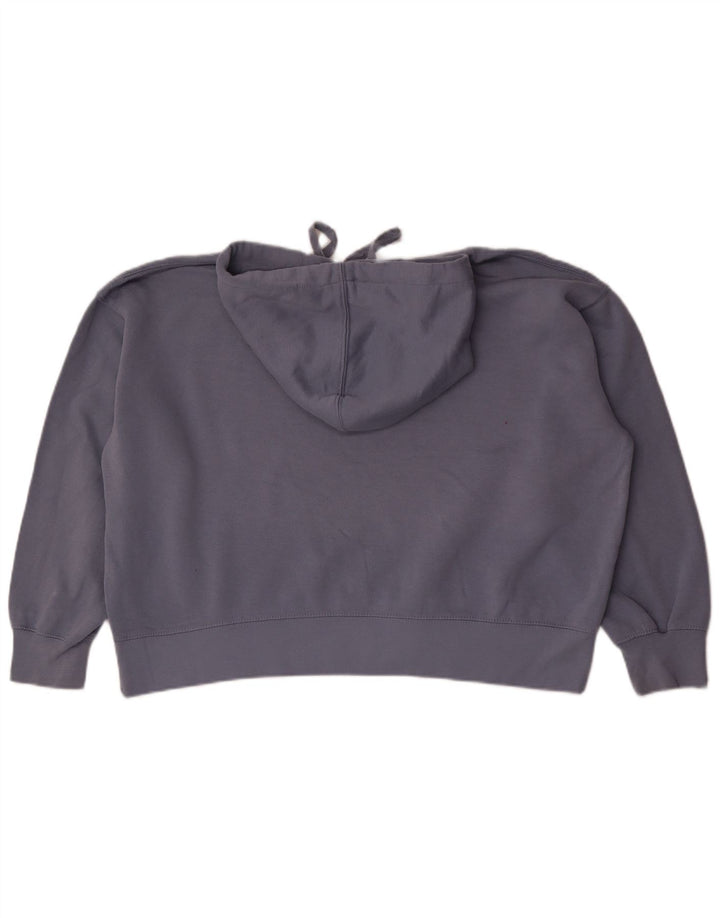 Maglione oversize con cappuccio da donna Zara UK 10 piccolo poliestere blu