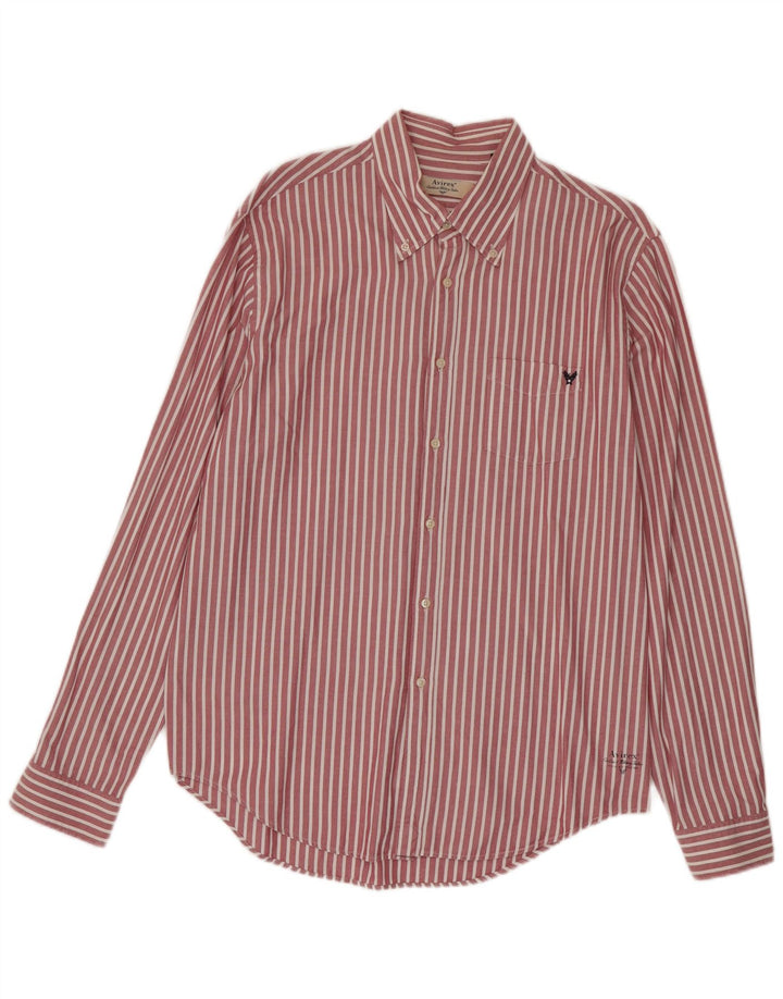 Camicia Uomo Avirex XL Cotone Gessato Rosso