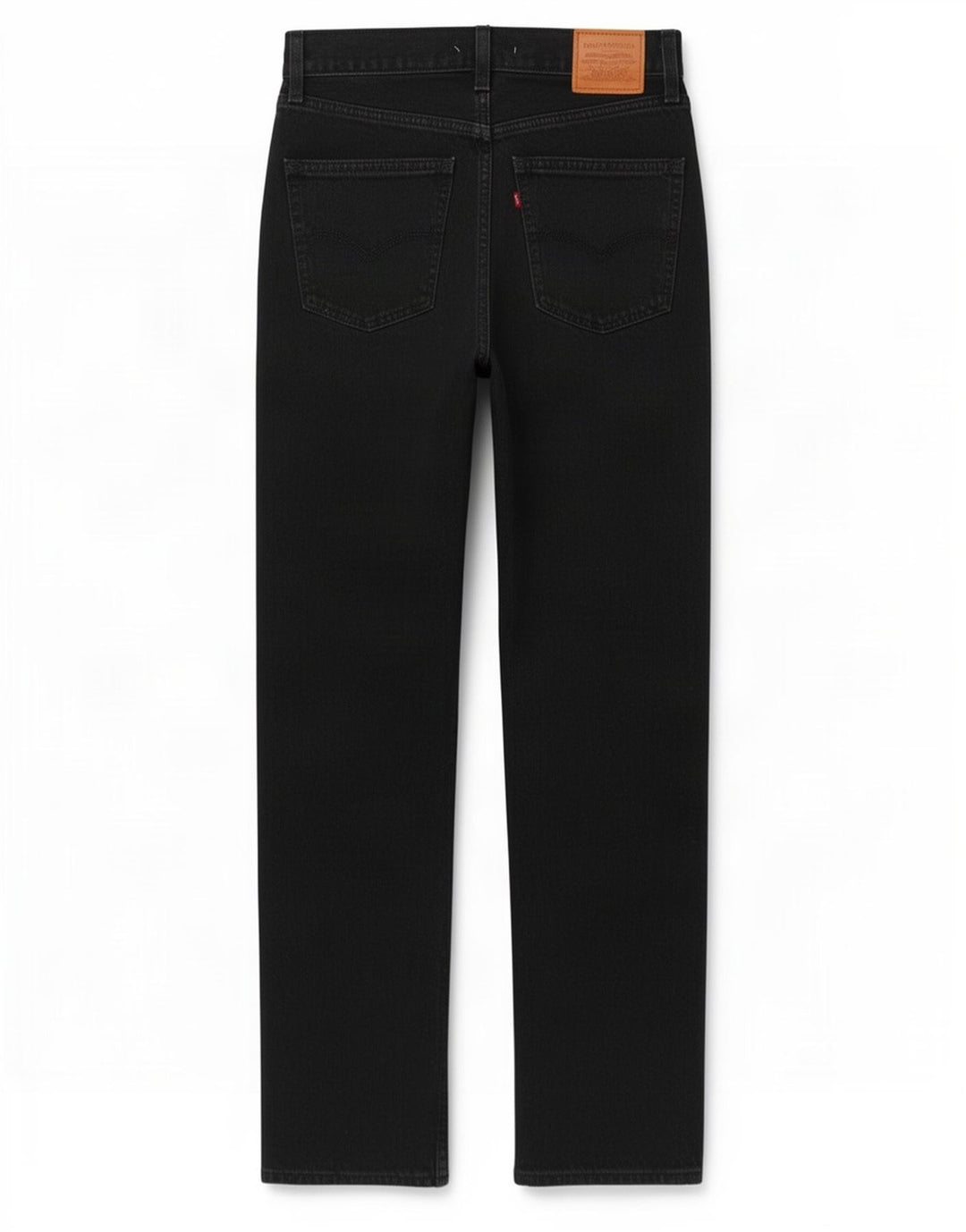 Jeans dritti a vita alta da donna Levi's W29 L31 cotone nero