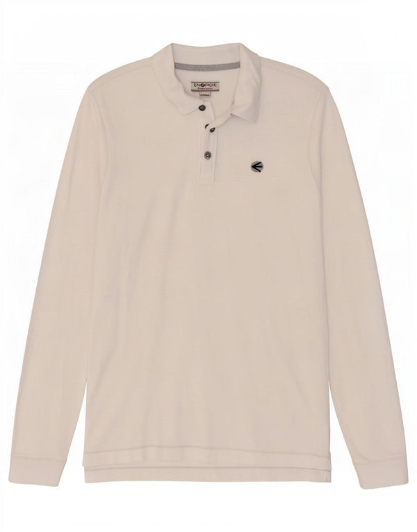 Polo da uomo a maniche lunghe Energie bianco medio