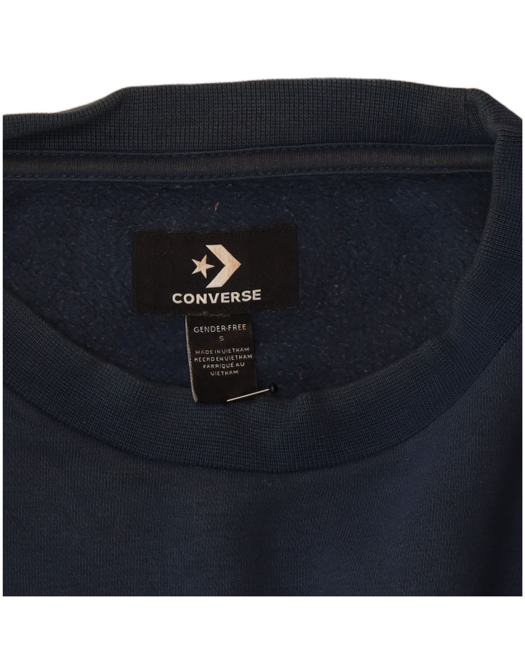 Converse Felpa grafica da uomo Maglione piccolo blu navy