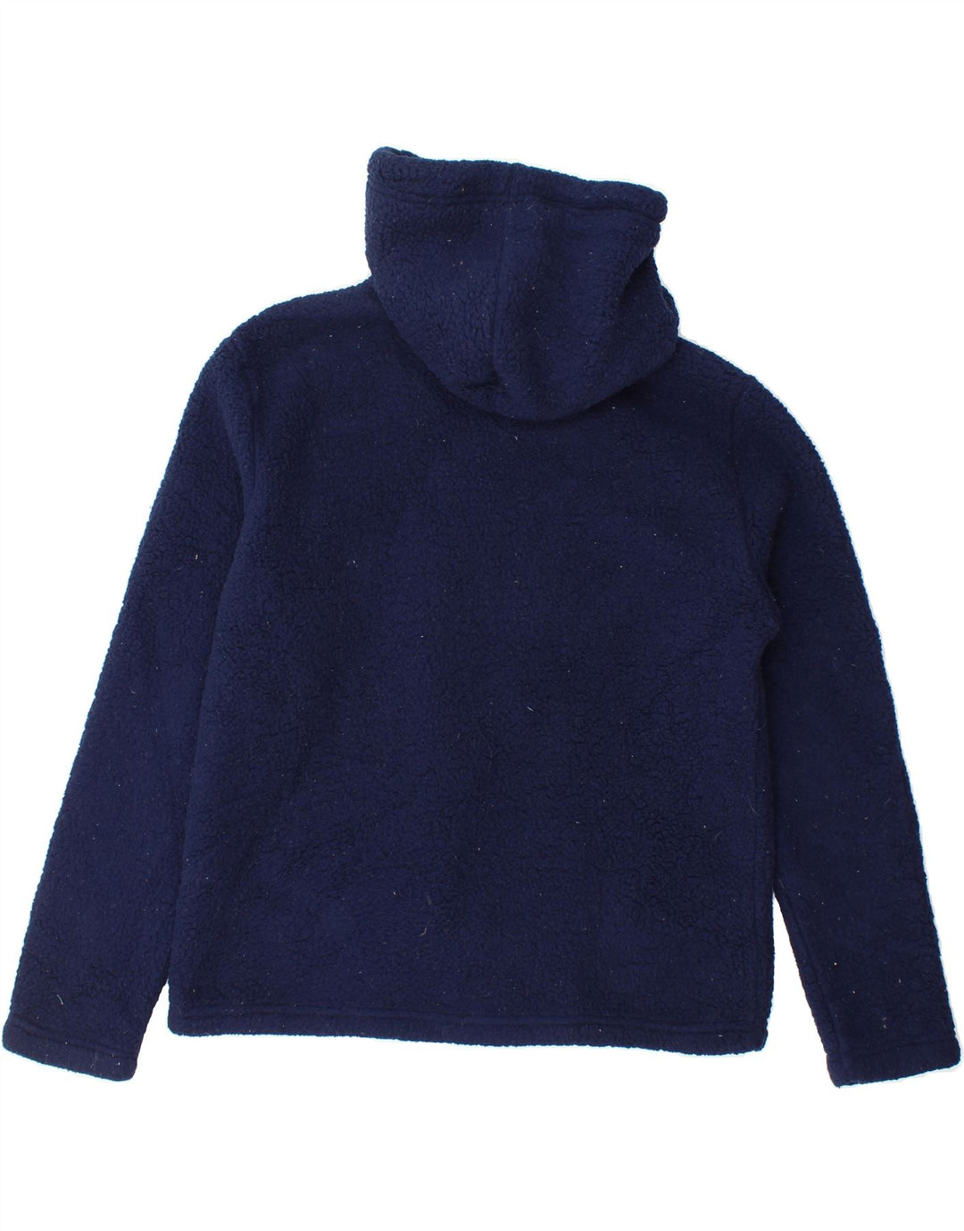 FILA Womens Graphic Hooded Fleece Jumper UK 14 Medium Navy Blue Polyester Vintage Fila and Second-Hand Fila from Messina Hembry 