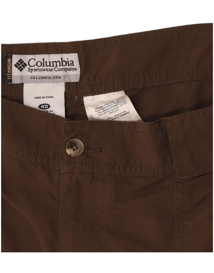 Pantaloncini cargo da uomo Columbia W40 XL nylon marrone