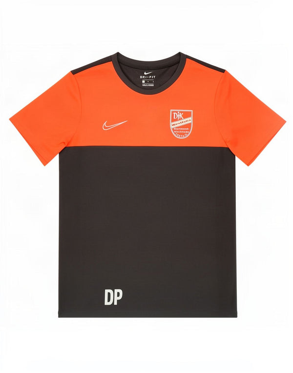 T-shirt grafica Nike Dri Fit da uomo, grande, in poliestere color block grigio