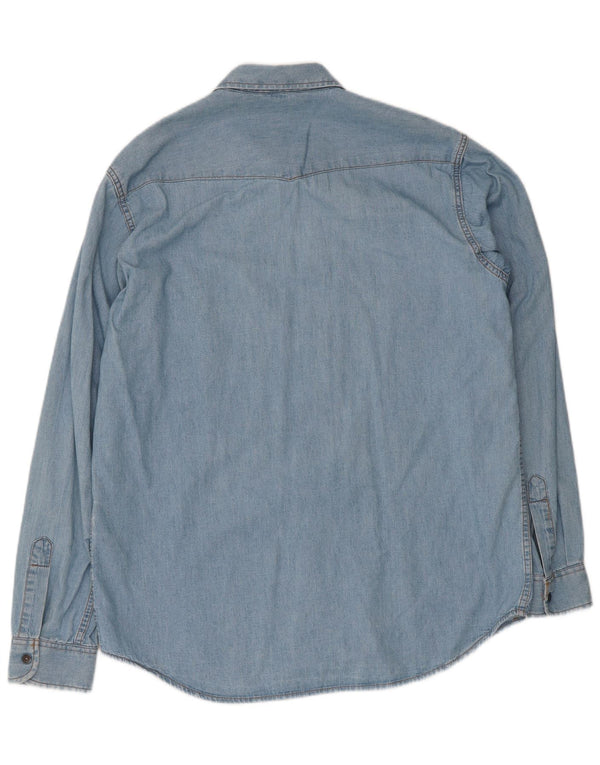 Camicia di jeans da uomo Carrera grande in cotone blu