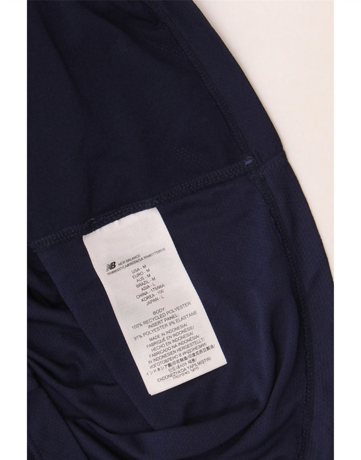 Maglietta da uomo NEW BALANCE Top medio in poliestere blu navy