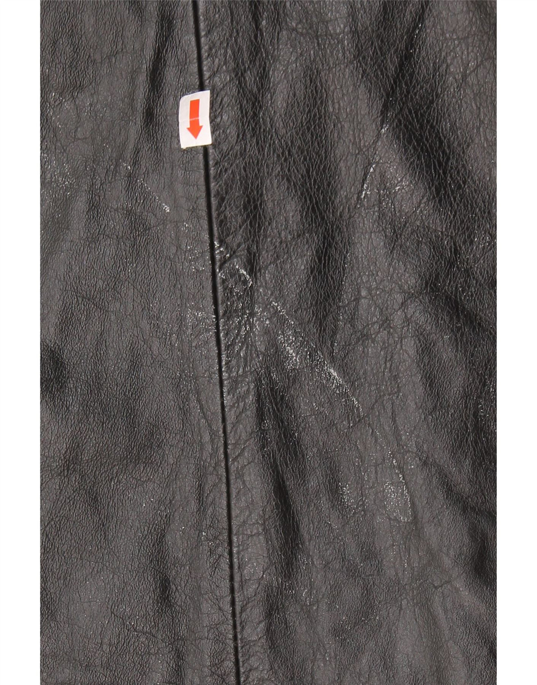 Cappotto in pelle da donna VINTAGE UK 10 piccolo in pelle nera