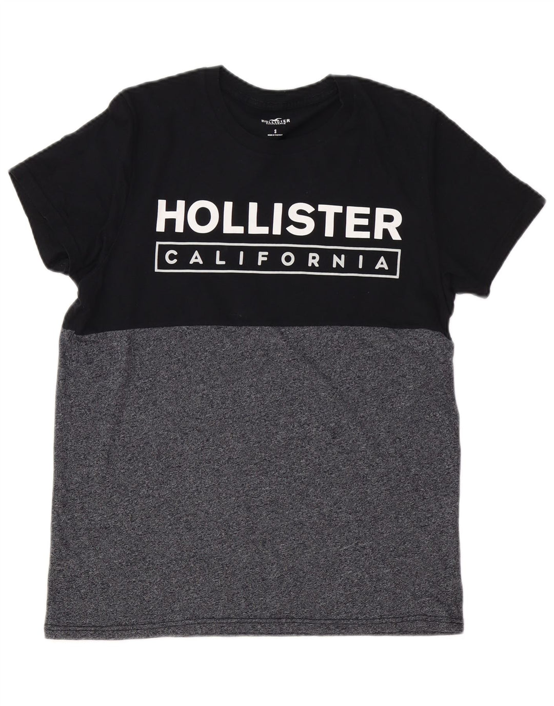 T-shirt grafica da uomo HOLLISTER Top Small Black Colourblock