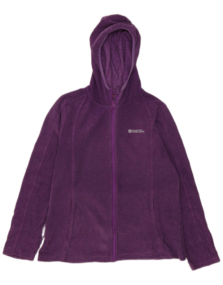 Felpa con cappuccio e zip da donna Mountain Warehouse UK 16 Large Viola Poliestere