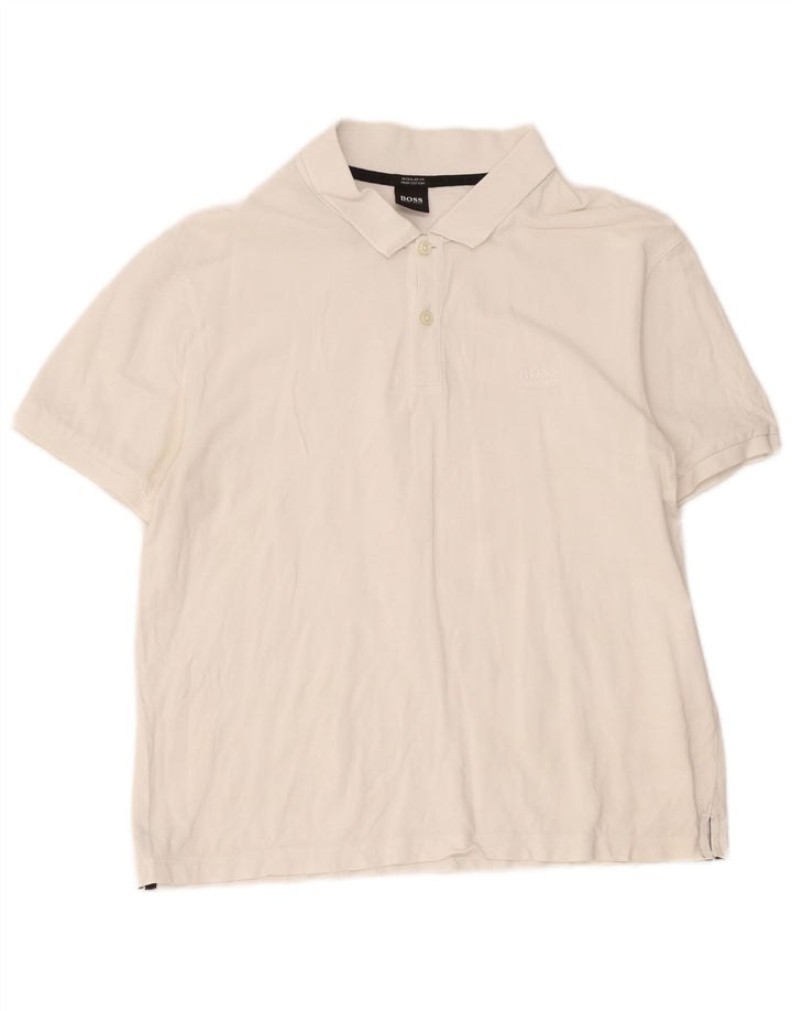 Polo Hugo Boss da uomo vestibilità regolare XL bianca