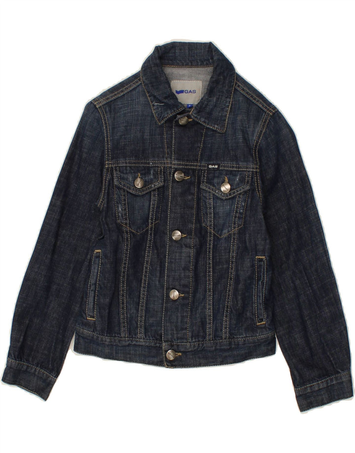 GAS Boys Denim Jacket 7-8 Years Navy Blue Cotton Vintage Gas and Second-Hand Gas from Messina Hembry 