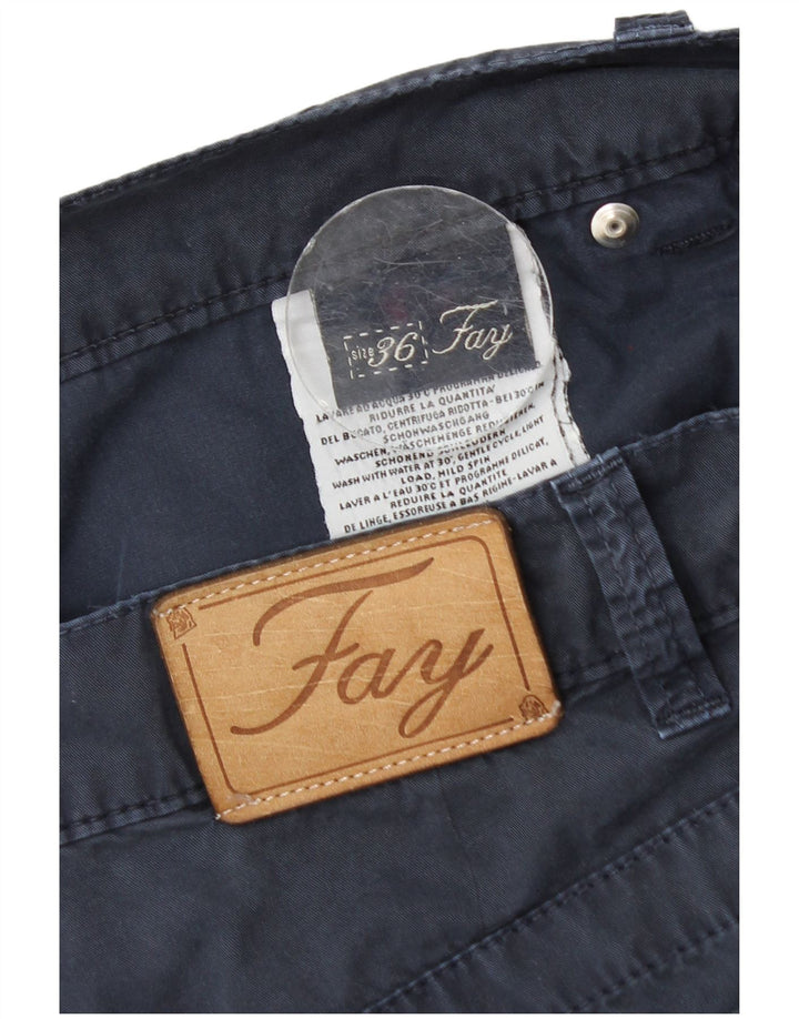 Pantaloncini casual da uomo Fay W36 Large in cotone blu navy