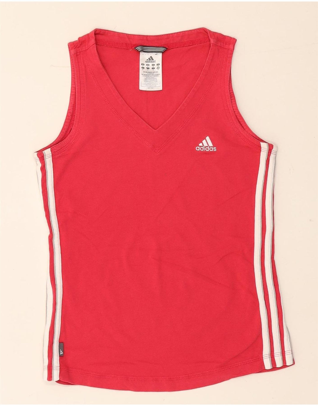 Canottiera Adidas da donna UK 10 piccola in cotone rosso