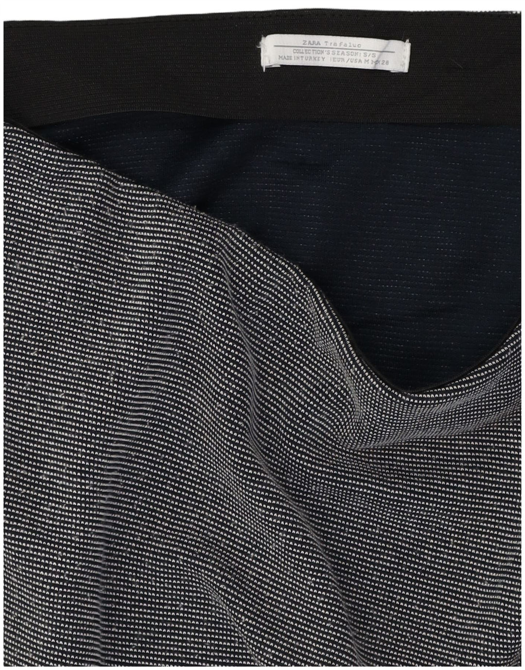 Minigonna ZARA da donna media W28 blu navy screziato