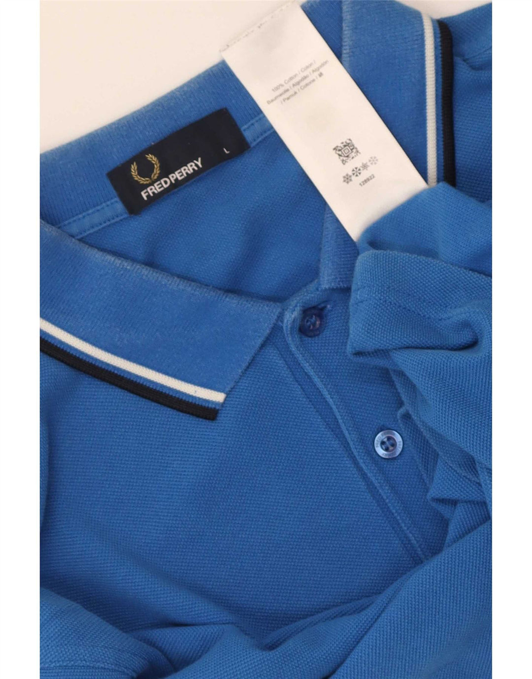 Polo da uomo Fred Perry in cotone a righe grandi blu