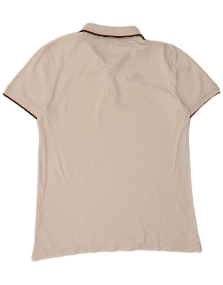 Polo Kappa da uomo di colore bianco medio