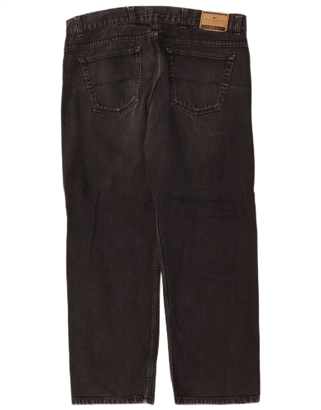 Jeans dritti da uomo Marks & Spencer Blue Harbour W40 L29 cotone nero