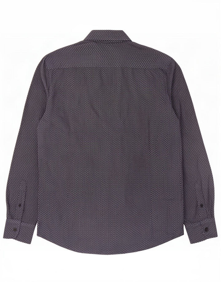 Camicia da uomo Massimo Dutti Medium Navy Blu geometrica