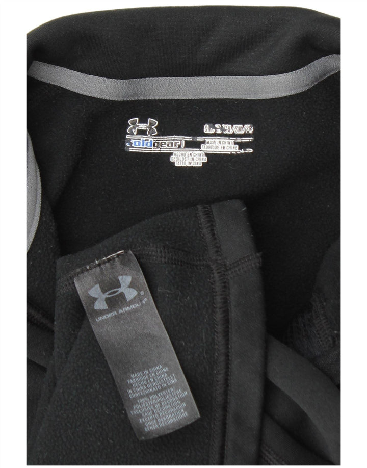 Felpa da uomo Under Armour Cold Gear con zip e collo, maglione piccolo nero