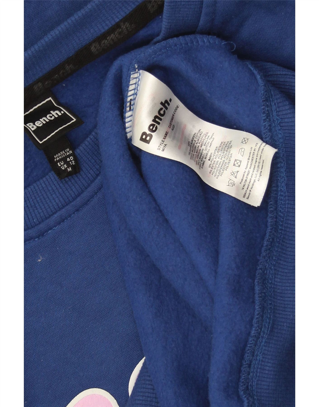 Felpa grafica da donna Bench UK 12 Cotone blu medio