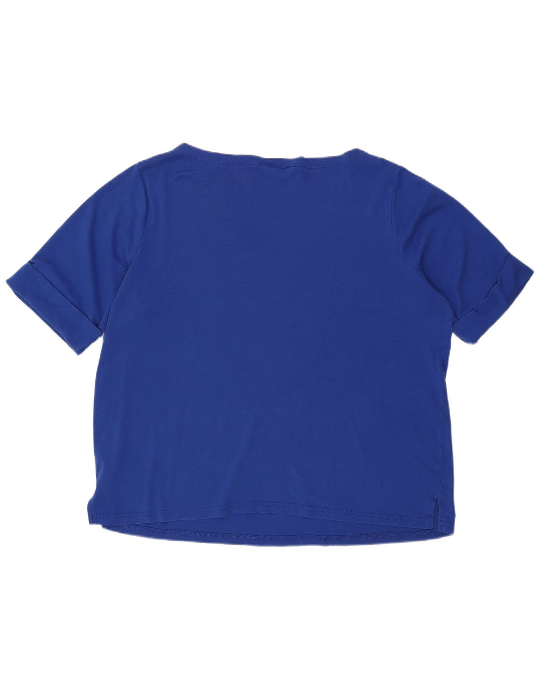 T-shirt da donna RALPH LAUREN Top UK 22 3XL cotone blu