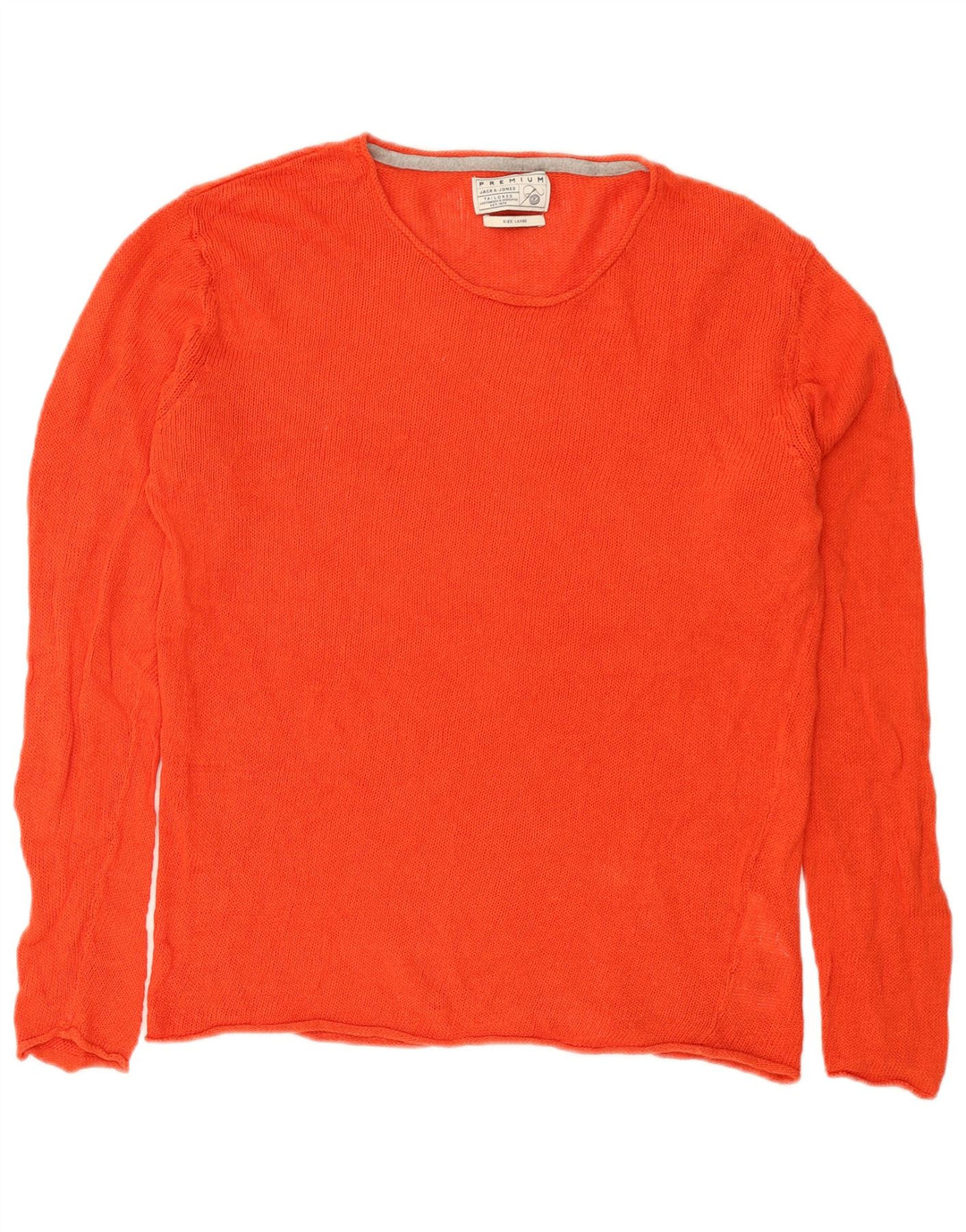 Maglione maglione girocollo da uomo Jack & Jones grande lino arancione