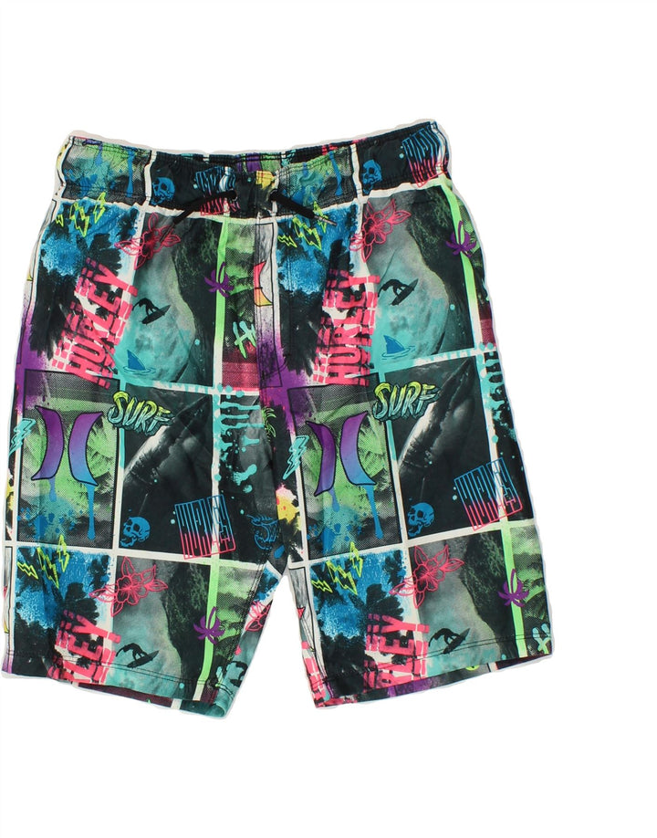 HURLEY Boys Graphic Swimming Shorts 10-11 Years Medium Multicoloured Vintage Hurley and Second-Hand Hurley from Messina Hembry 