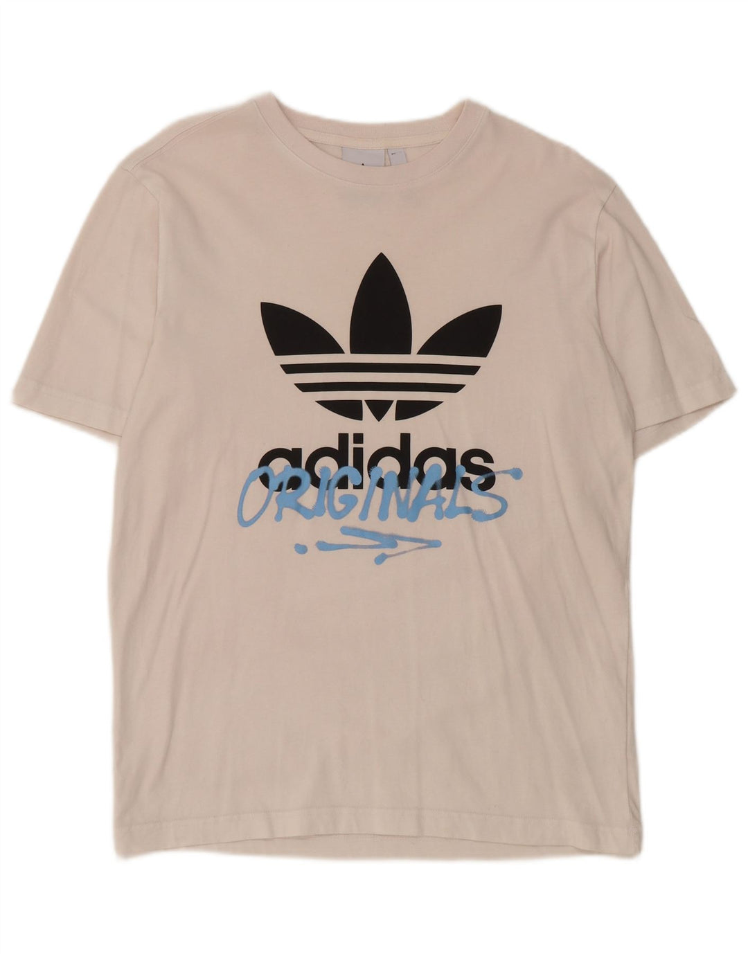 T-shirt grafica da uomo Adidas Top piccola in cotone bianco