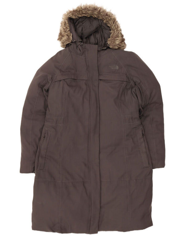 Cappotto imbottito con cappuccio da donna The North Face UK 16 grande nylon grigio