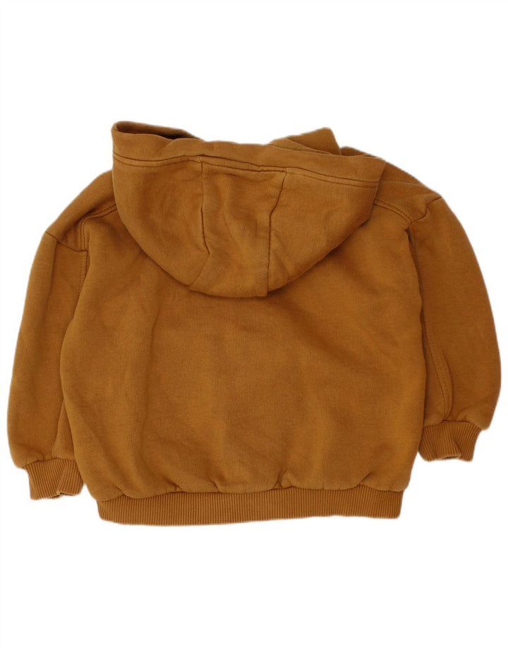 Maglione con cappuccio e zip ZARA per bambini 3-4 anni in cotone marrone