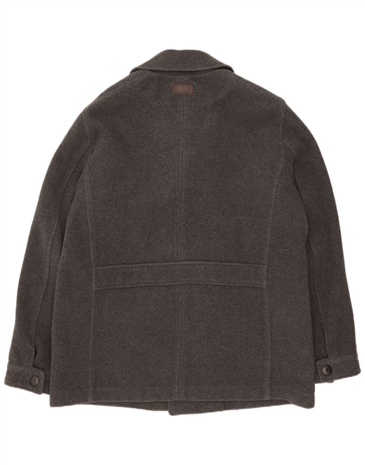 Cappotto da marinaio da uomo Marlboro Classics EU 56 3XL Lana grigia