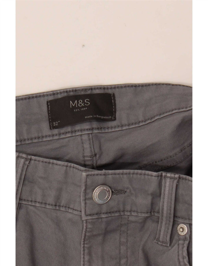 Pantaloncini casual da uomo Marks & Spencer W32 cotone grigio medio