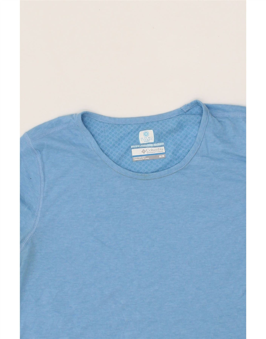COLUMBIA Womens T-Shirt Top UK 12 Medium Blue Polyester Vintage Columbia and Second-Hand Columbia from Messina Hembry 