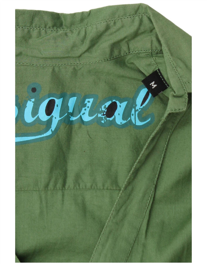 Camicia grafica da donna Desigual UK 12 Cotone floreale verde medio