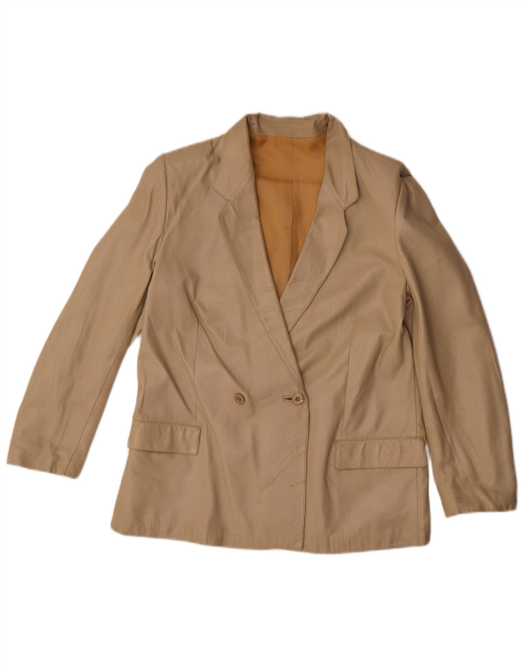 Giacca blazer doppiopetto vintage da donna IT 42 Beige medio