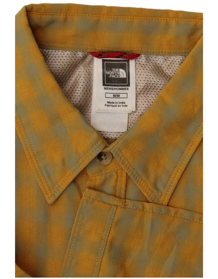 Camicia a maniche corte da uomo The North Face in modal a quadri gialli medi