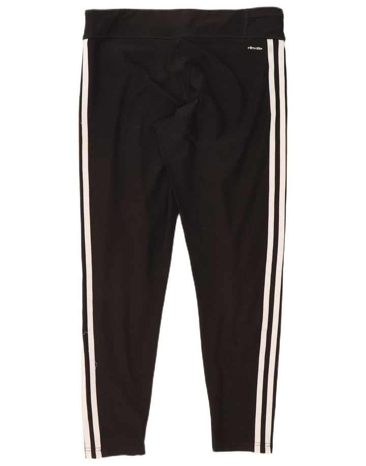Leggings grafici da donna Adidas UK 12 W30 L25 poliestere nero