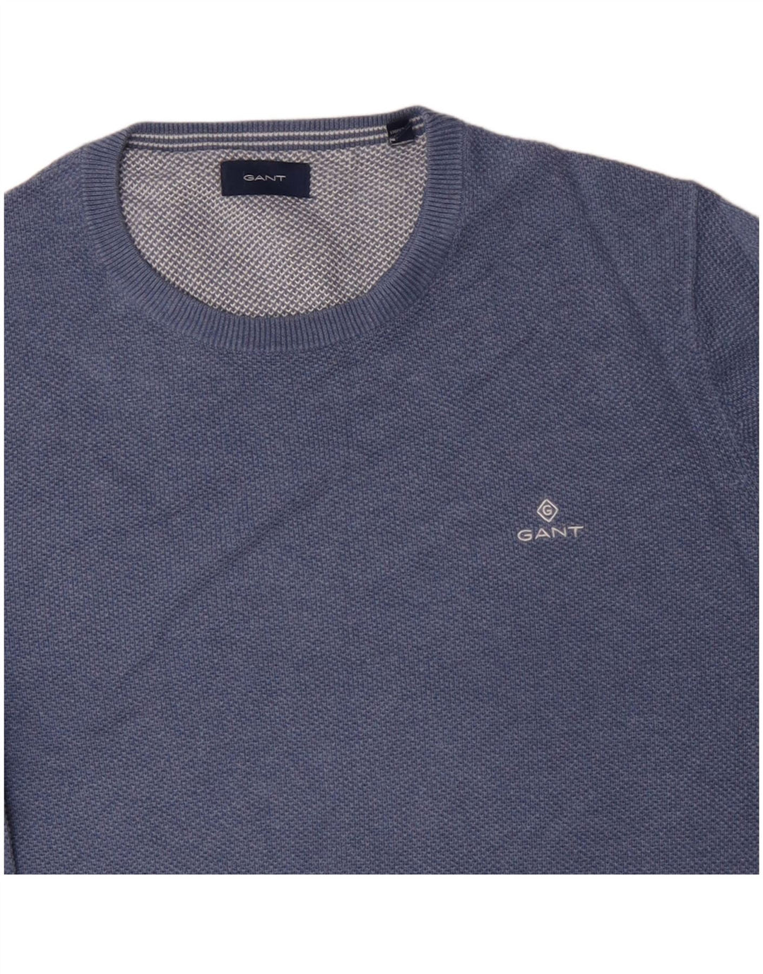 GANT Maglione girocollo da uomo in cotone blu medio